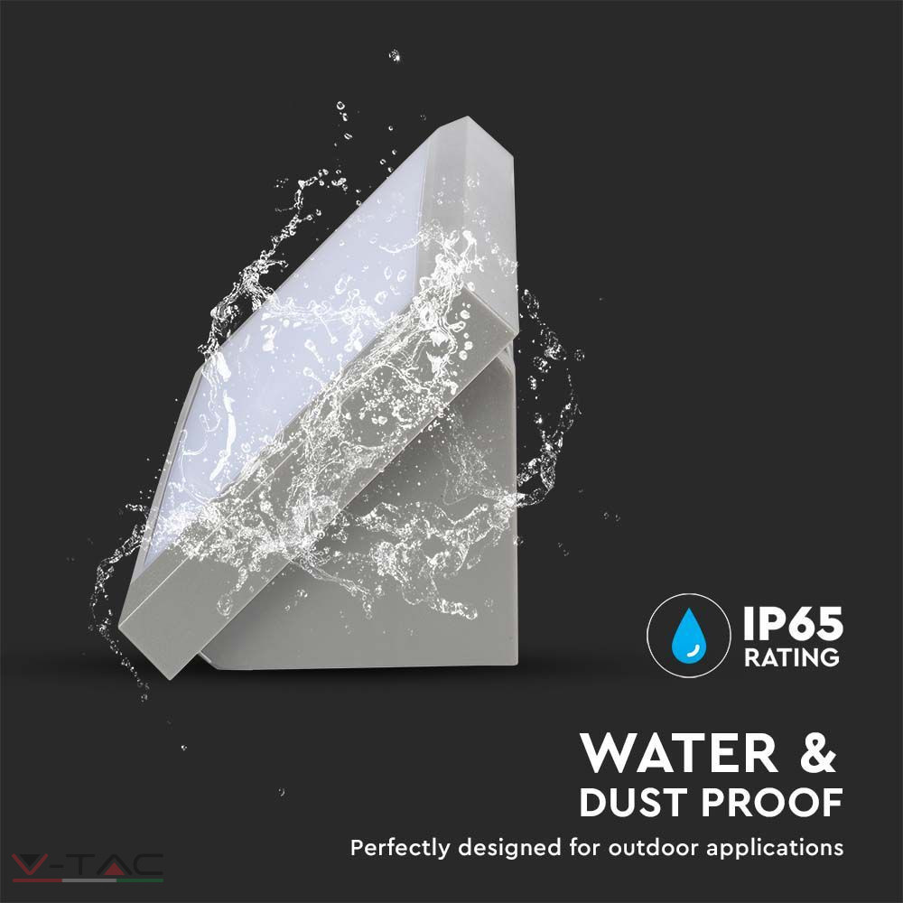 HelloLED V-Tac 20W Kültéri fali lámpa szürke IP65 HelloLED V-Tac 20W Kültéri fali lámpa szürke IP65