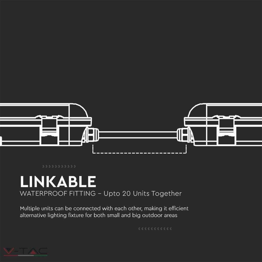 HelloLED V-Tac 18W Sorolható LED Vízálló lámpa 60 cm HelloLED V-Tac 18W Sorolható LED Vízálló lámpa 60 cm