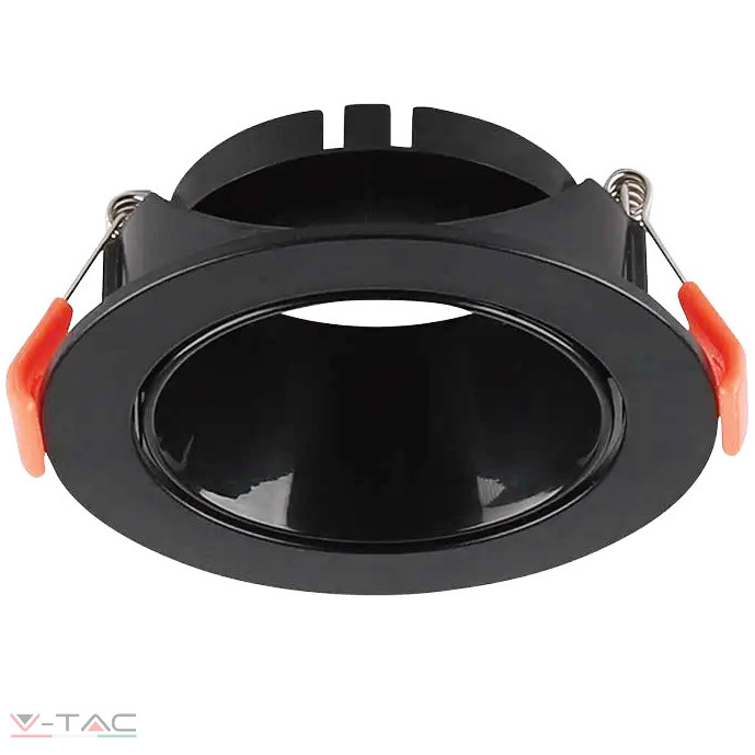 GU10 beépítőkeret fekete kör - 6646 V-TAC GU10 beépítőkeret fekete kör - 6646 V-TAC
