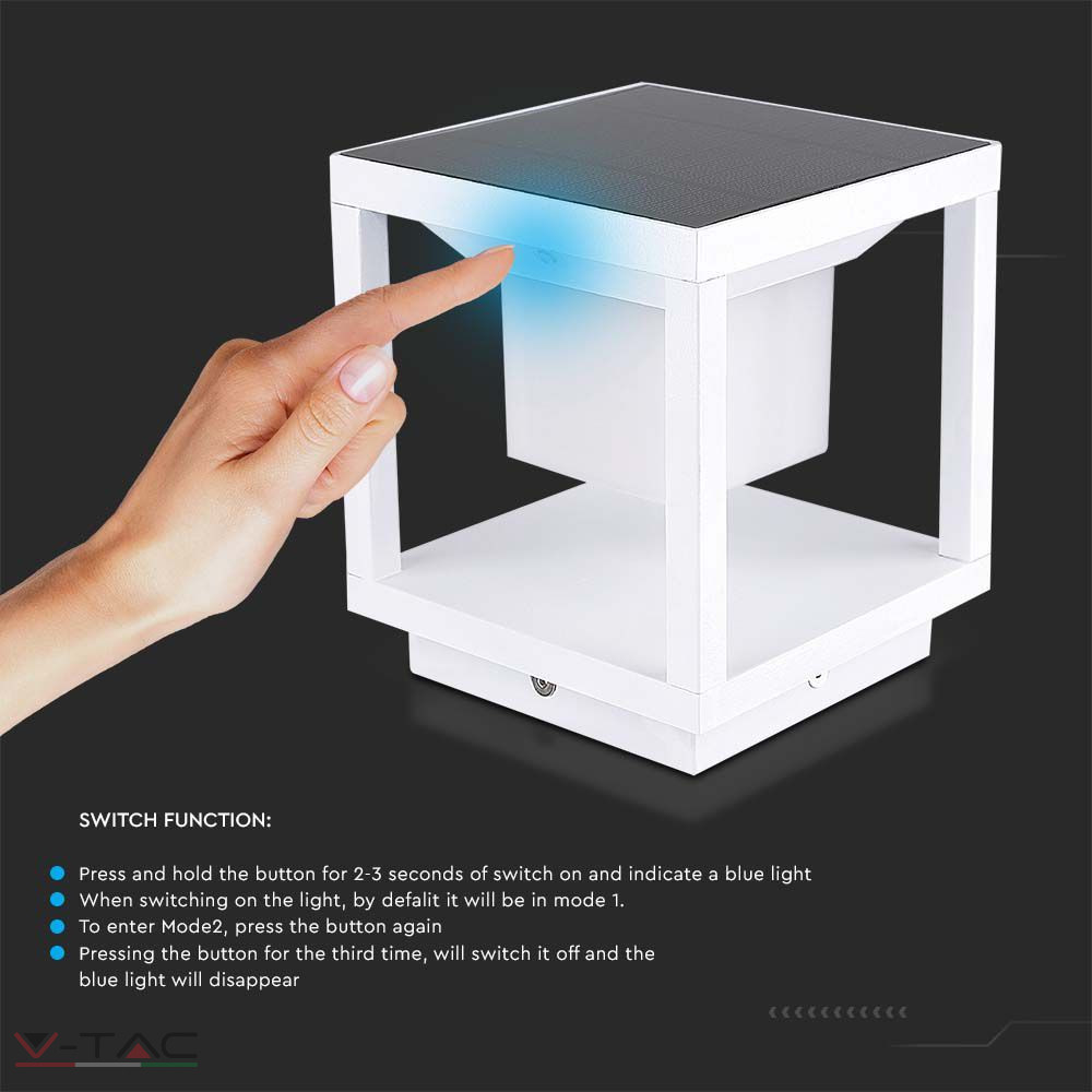 HelloLED 3W Napelemes LED kerti lámpa 3000K IP65 - 6806 HelloLED 3W Napelemes LED kerti lámpa 3000K IP65 - 6806