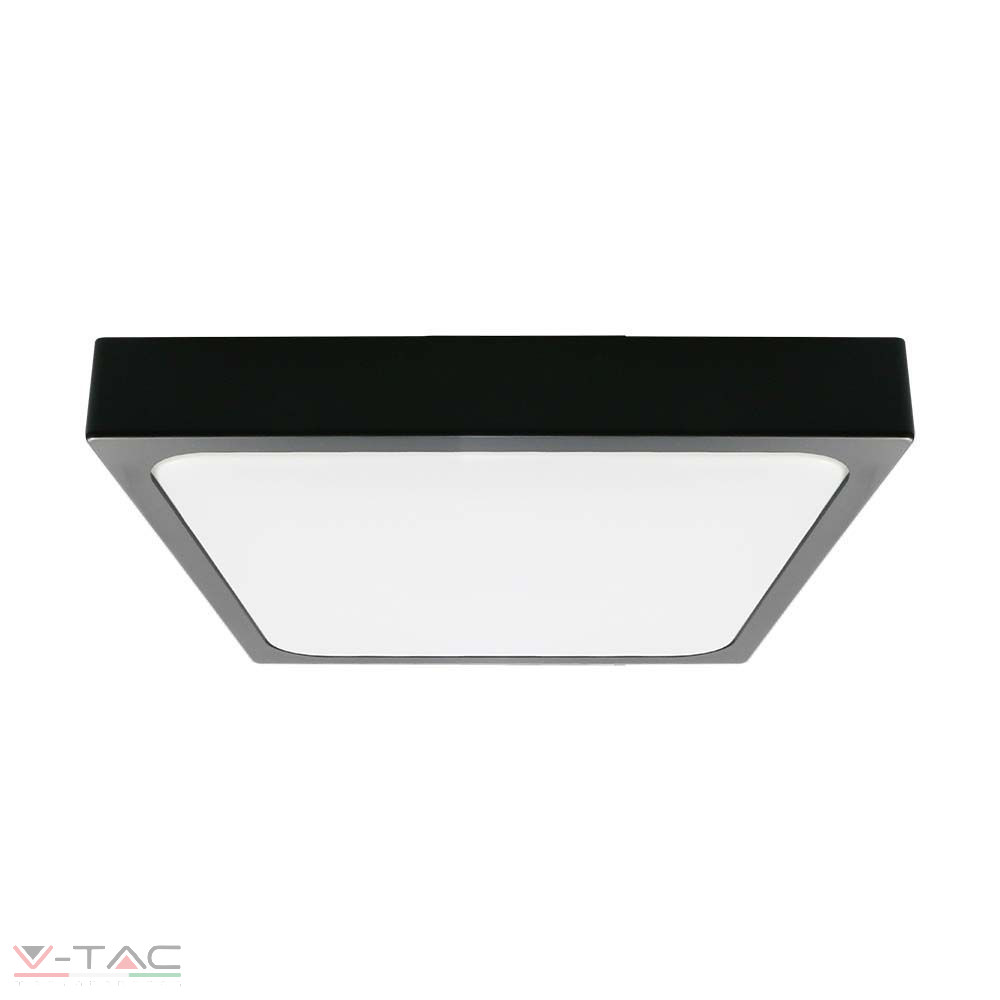 HelloLED 24W Fekete LED Mennyezeti lámpa négyszög IP44 HelloLED 24W Fekete LED Mennyezeti lámpa négyszög IP44