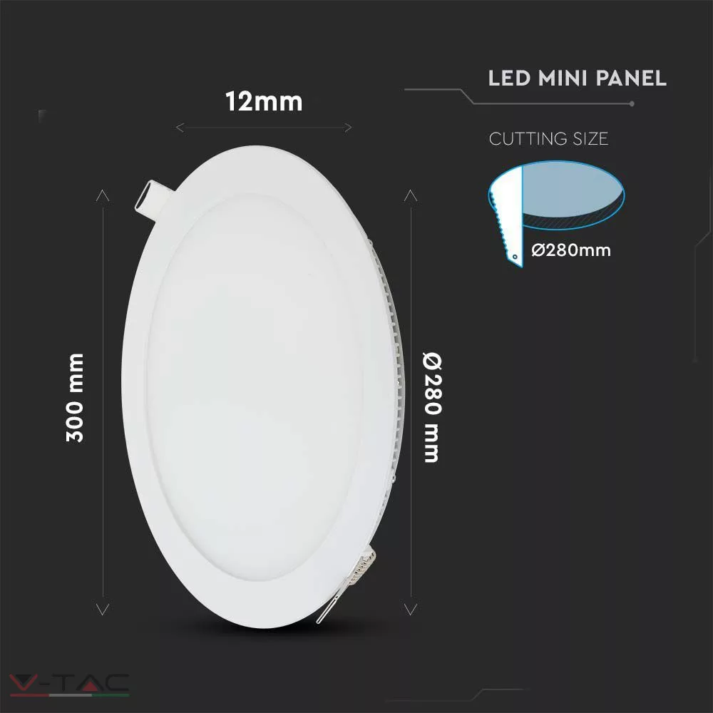HelloLEd 30W Kör Premium LED Panel süllyeszthető HelloLEd 30W Kör Premium LED Panel süllyeszthető
