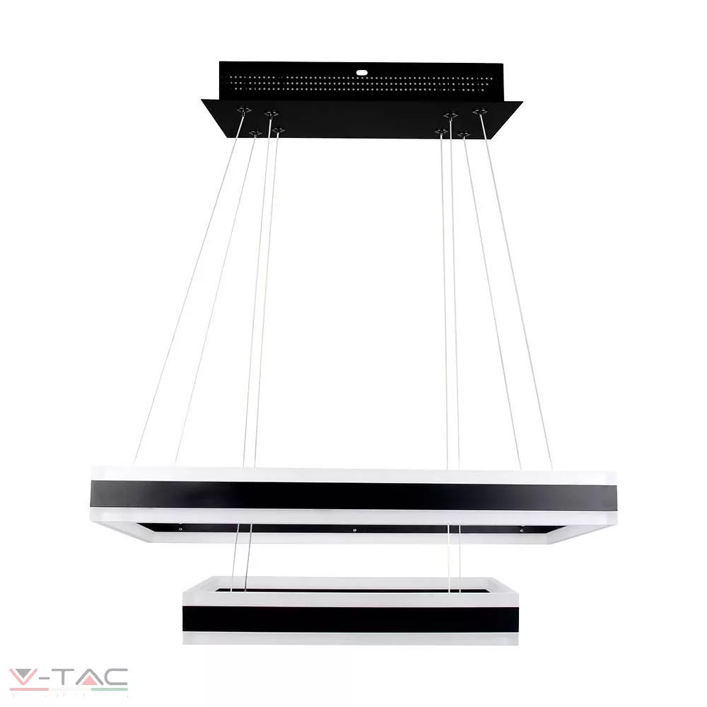 HelloLED 113W Négyszög fekete design csillár 2 részes dimmelhető HelloLED 113W Négyszög fekete design csillár 2 részes dimmelhető