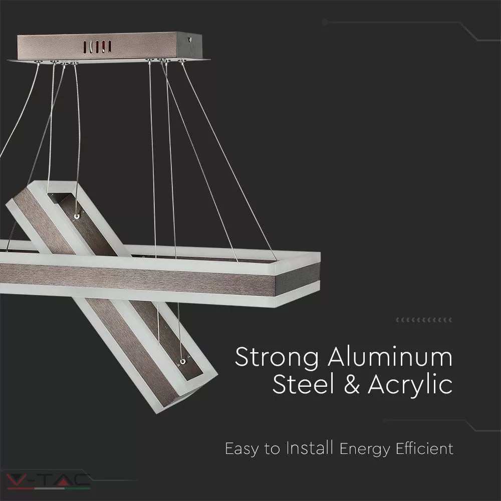 HelloLED 113W Négyszög kávébarna design csillár 2 részes dimmelhető HelloLED 113W Négyszög kávébarna design csillár 2 részes dimmelhető