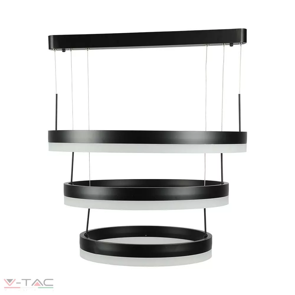 HelloLED 86W Fekete Design csillár 3 gyűrűs dimmelhető HelloLED 86W Fekete Design csillár 3 gyűrűs dimmelhető
