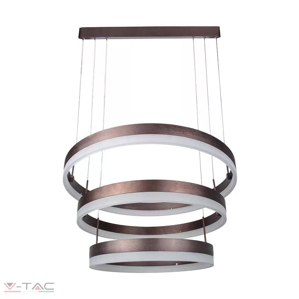 HelloLED 86W Kávébarna Design csillár 3 gyűrűs dimmelhető HelloLED 86W Kávébarna Design csillár 3 gyűrűs dimmelhető