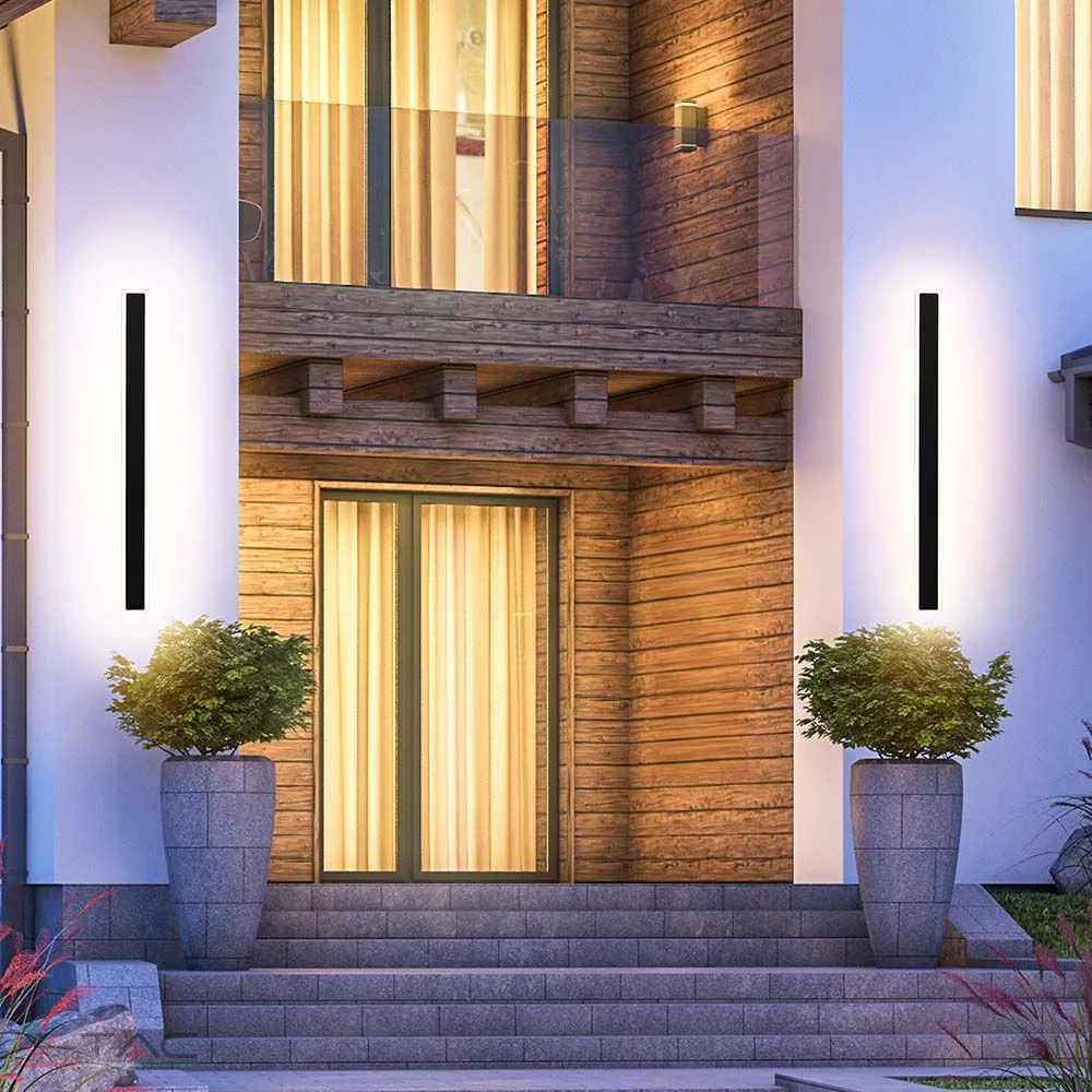 HelloLED 17W LED fekete lapos fali lámpa IP65 HelloLED 17W LED fekete lapos fali lámpa IP65