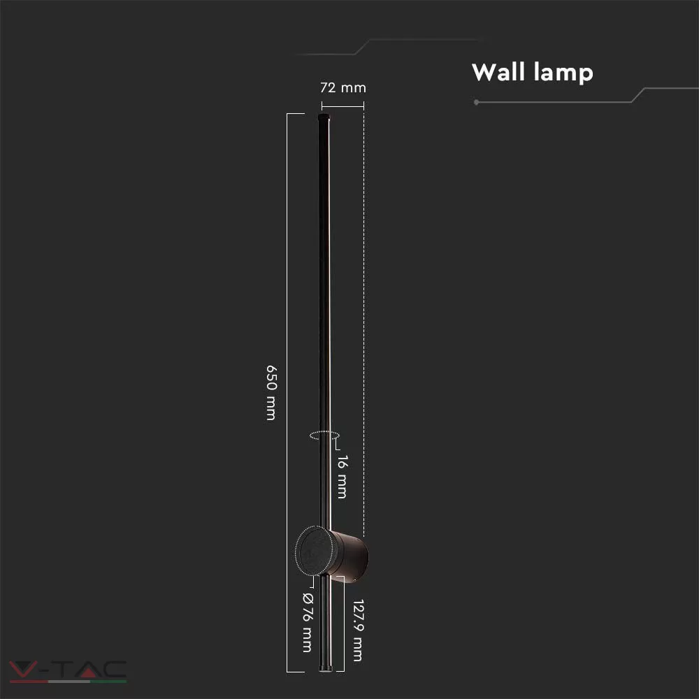 HelloLED 12W LED fekete fali lámpa IP65 HelloLED 12W LED fekete fali lámpa IP65