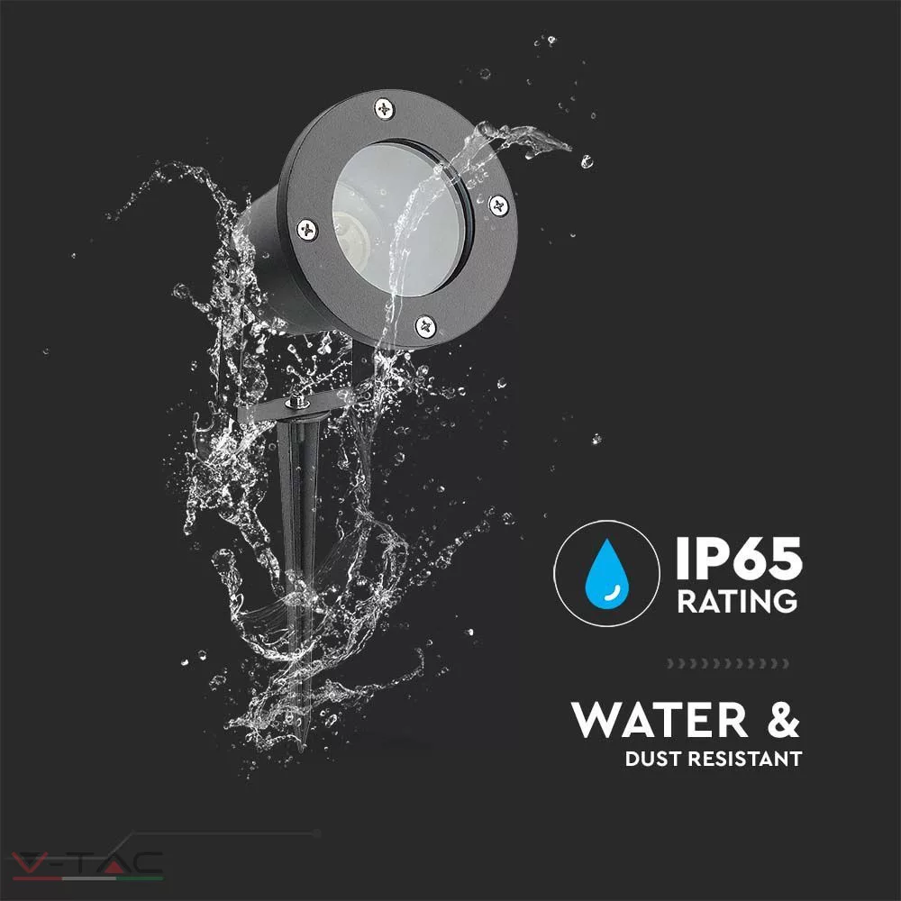 Fekete kerti tüske GU10 foglalattal IP65 - 7571 Fekete kerti tüske GU10 foglalattal IP65 - 7571