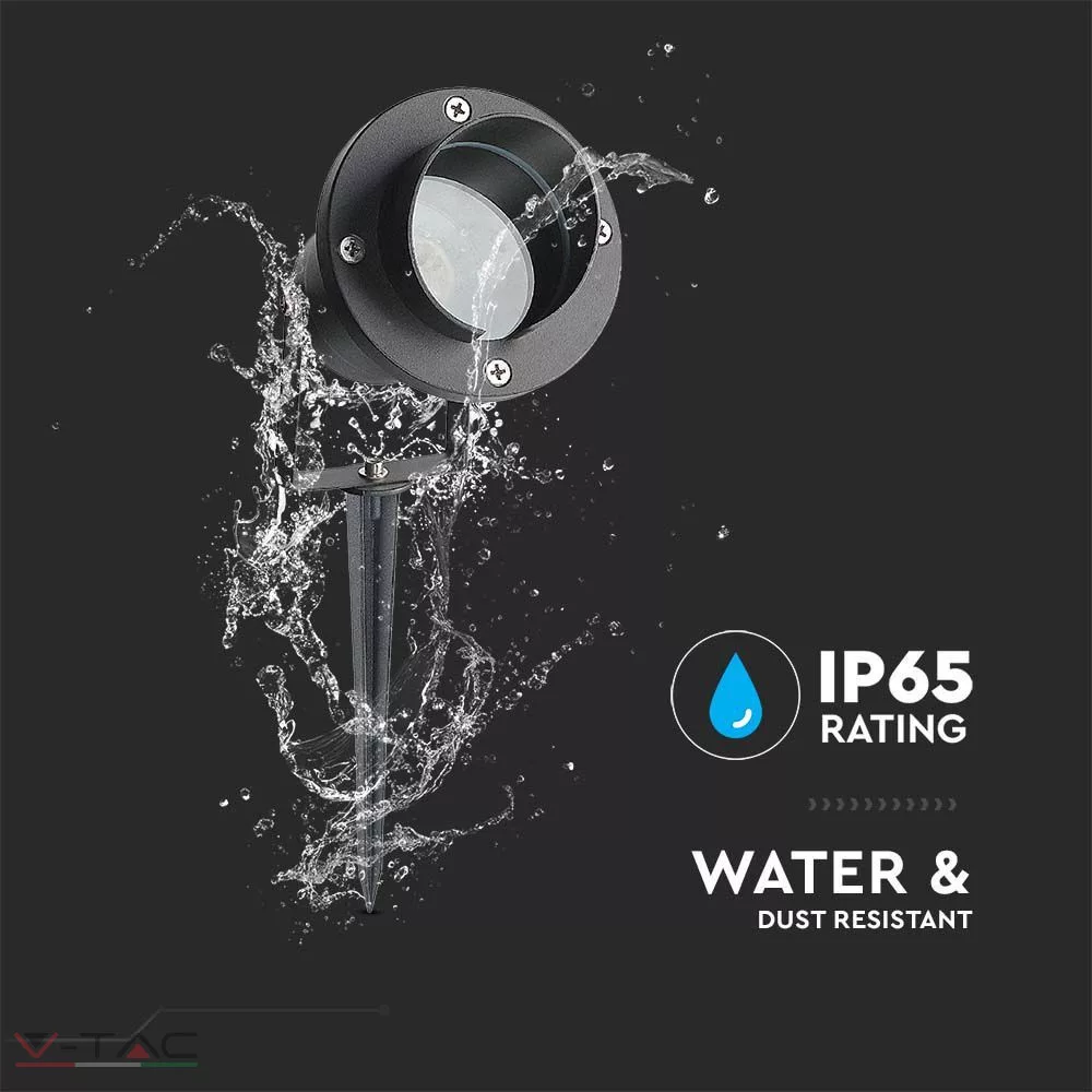 Fekete kerti tüske GU10 foglalattal IP65 Fekete kerti tüske GU10 foglalattal IP65