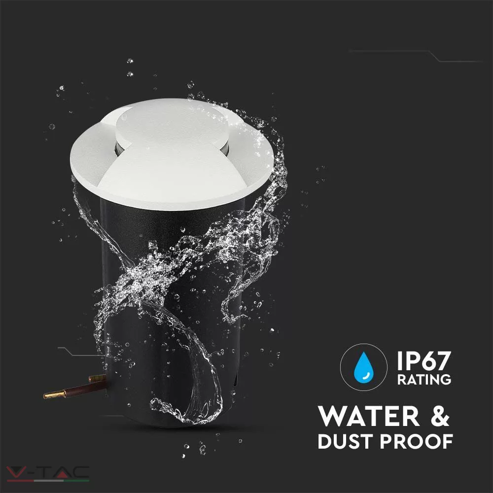 1W LED földbe süllyeszthető kétirányú talajlámpa fehér 3000K - 211465 V-TAC 1W LED földbe süllyeszthető kétirányú talajlámpa fehér 3000K - 211465 V-TAC