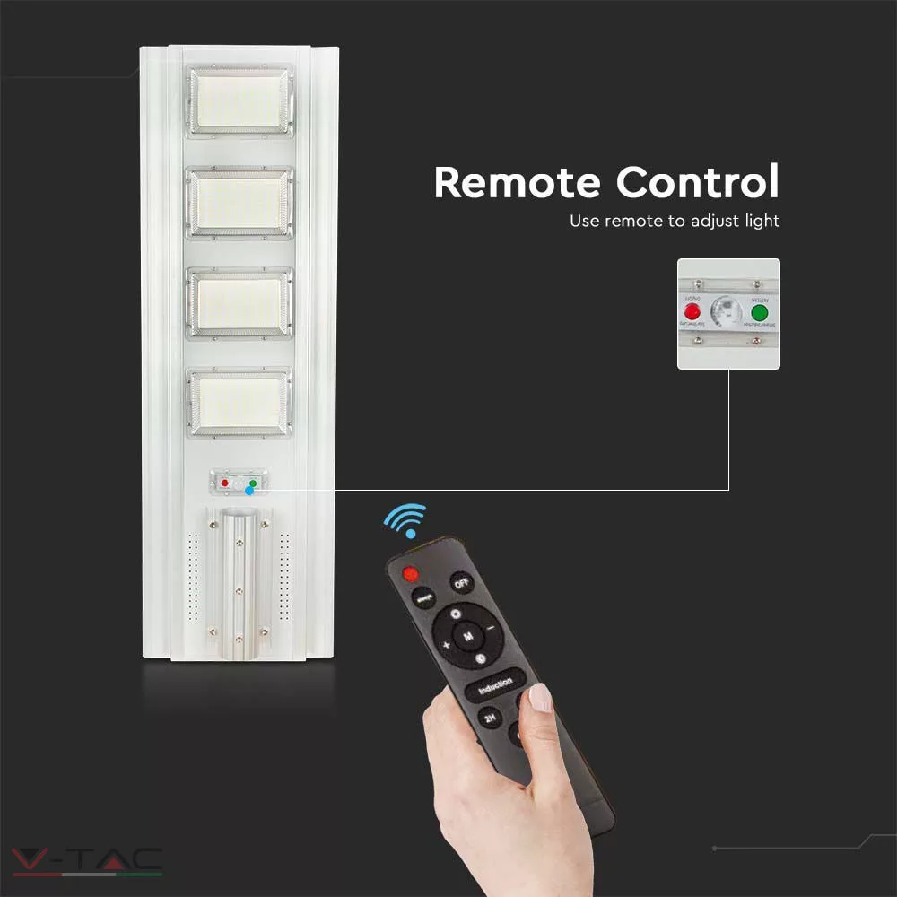 HelloLED 50W Napelemtábla LED Utcai világítással, konzollal és távirányítóval 4000K - 6759 V-TAC HelloLED 50W Napelemtábla LED Utcai világítással, konzollal és távirányítóval 4000K - 6759 V-TAC