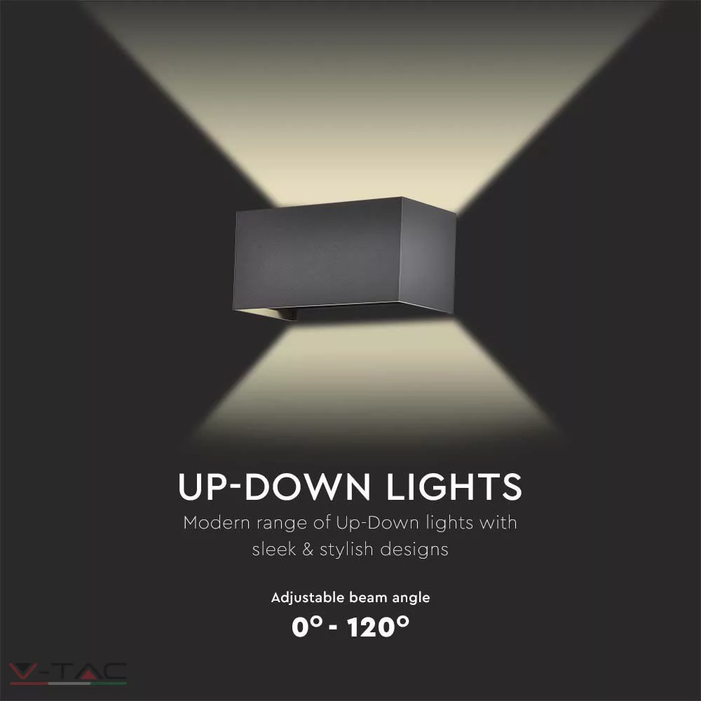 HelloLED - 24W Állítható fali lámpa fekete IP65 HelloLED - 24W Állítható fali lámpa fekete IP65