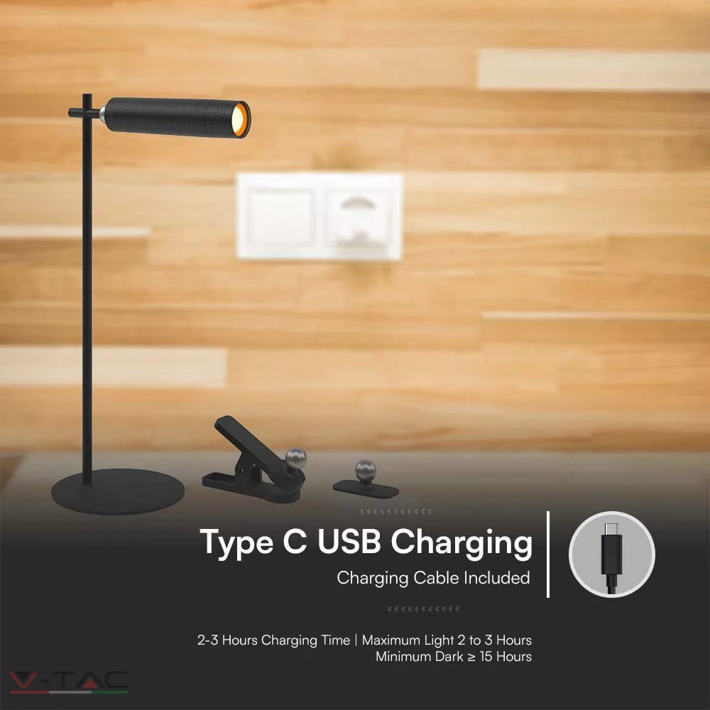 3W LED Mágneses 3in1 fekete asztali lámpa 4000K - 23042 3W LED Mágneses 3in1 fekete asztali lámpa 4000K - 23042