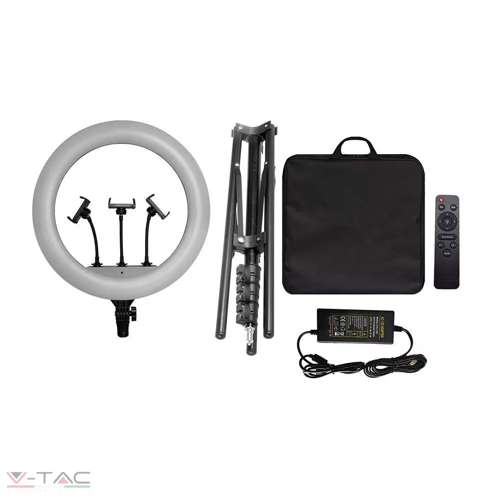 55W LED Selfie lámpa asztali 3 állvánnyal és távirányítóval 3200K-5800K - 23047 55W LED Selfie lámpa asztali 3 állvánnyal és távirányítóval 3200K-5800K - 23047