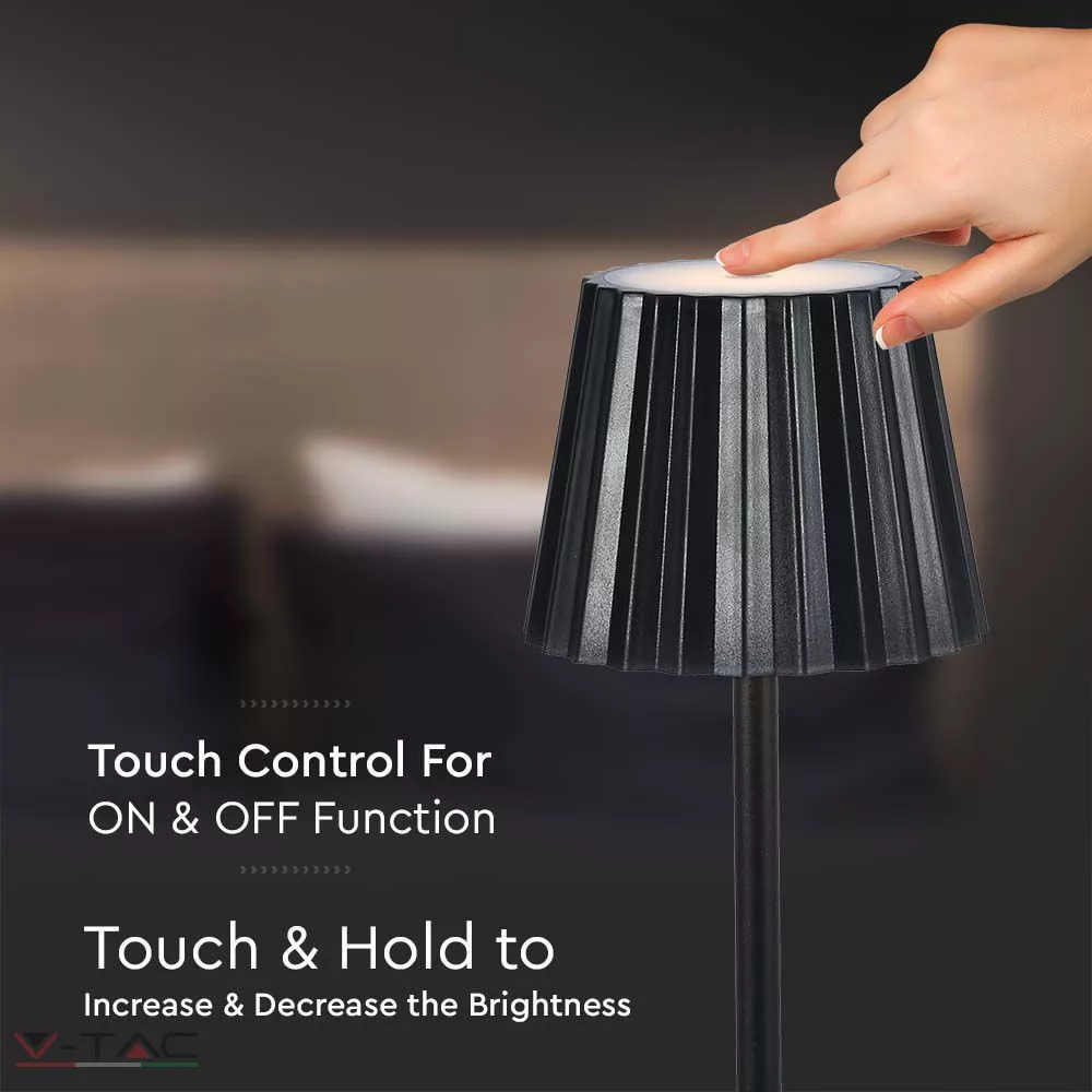 4W LED fekete asztali lámpa CCT IP20 - 10325 V-TAC 4W LED fekete asztali lámpa CCT IP20 - 10325 V-TAC