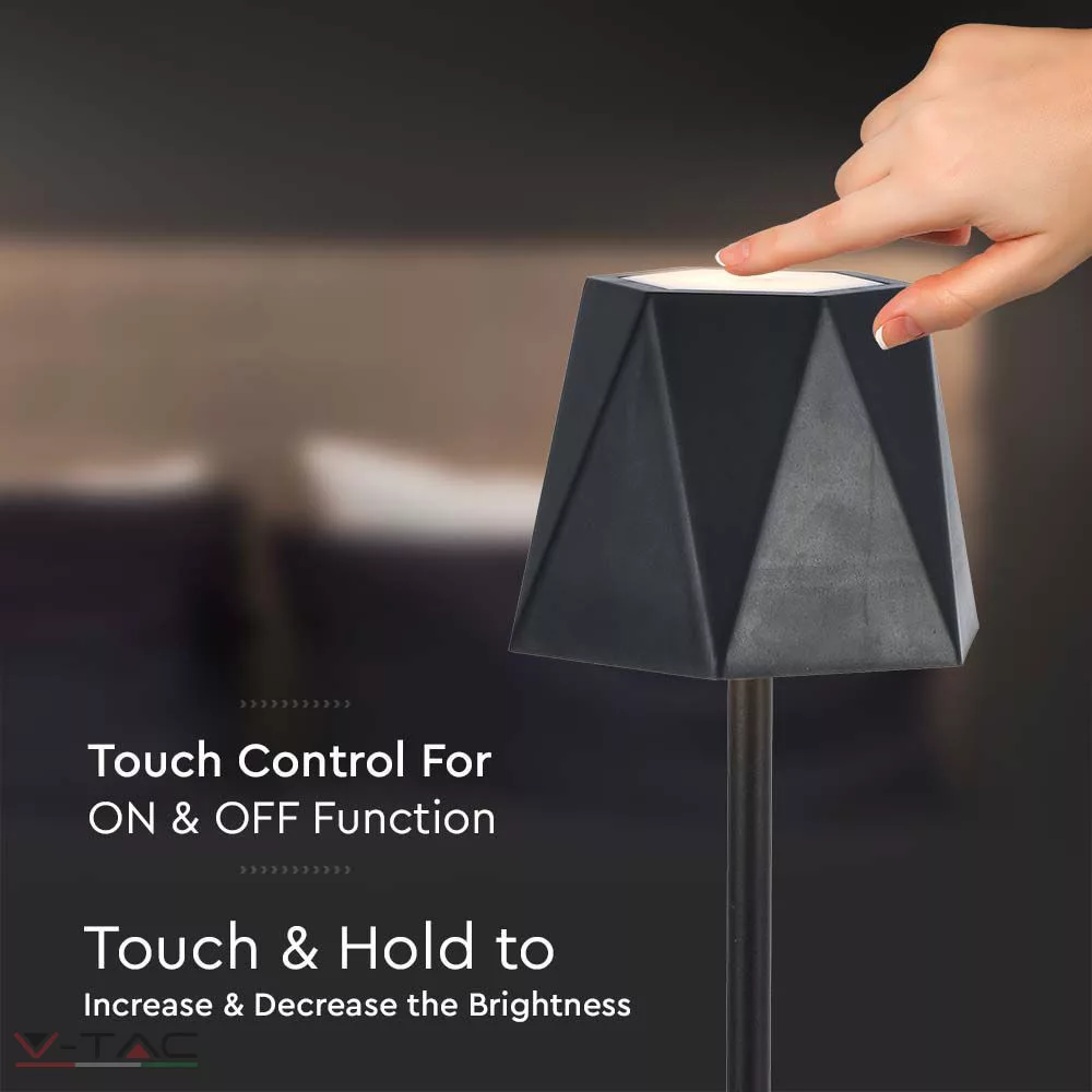 4W LED fekete asztali lámpa CCT IP20 - 10330 V-TAC 4W LED fekete asztali lámpa CCT IP20 - 10330 V-TAC