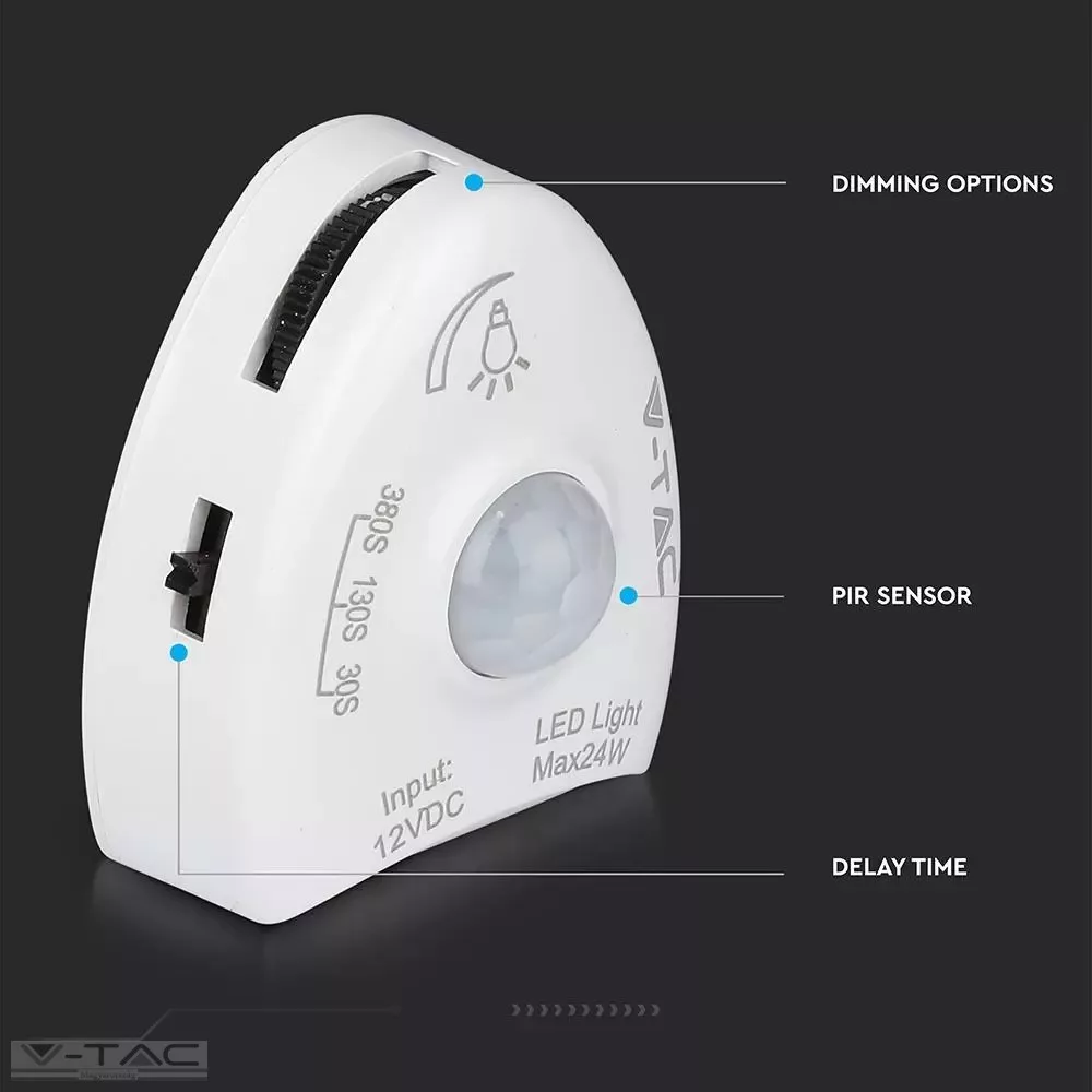 LED szalag szett alkonykapcsolós mozgásérzékelővel és tápegységgel 120 cm 4000K - 212549 V-TAC LED szalag szett alkonykapcsolós mozgásérzékelővel és tápegységgel 120 cm 4000K - 212549 V-TAC