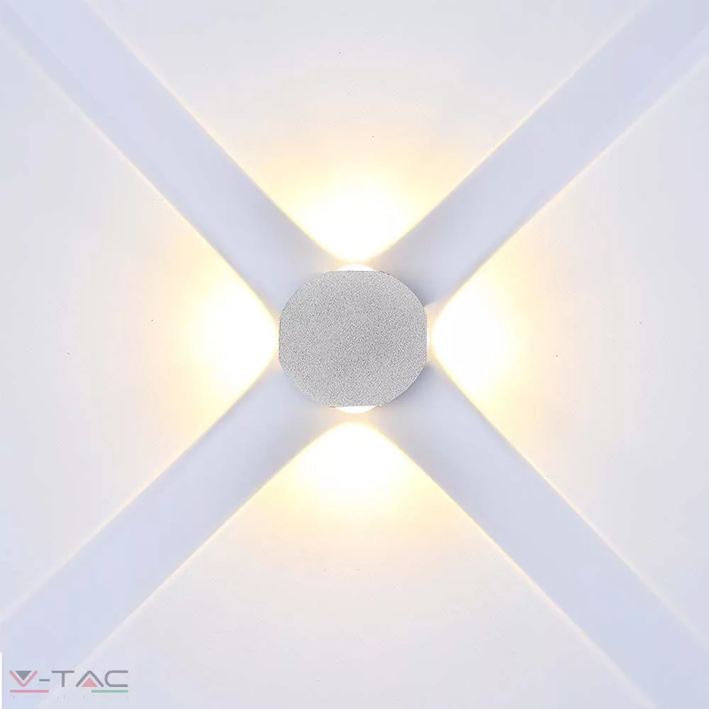 4W LED fali lámpa 4 irányú fehér IP54 4W LED fali lámpa 4 irányú fehér IP54