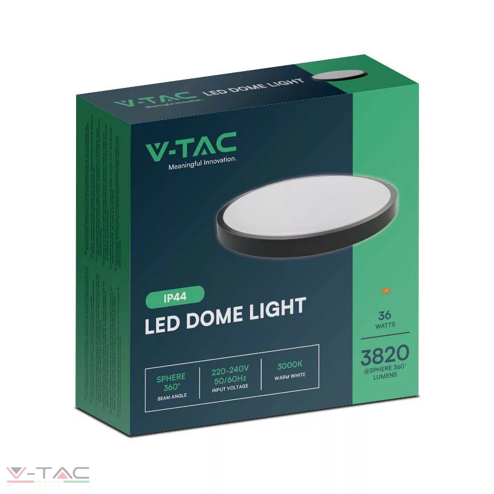 36W LED Mennyezeti lámpa kör fekete IP44 36W LED Mennyezeti lámpa kör fekete IP44