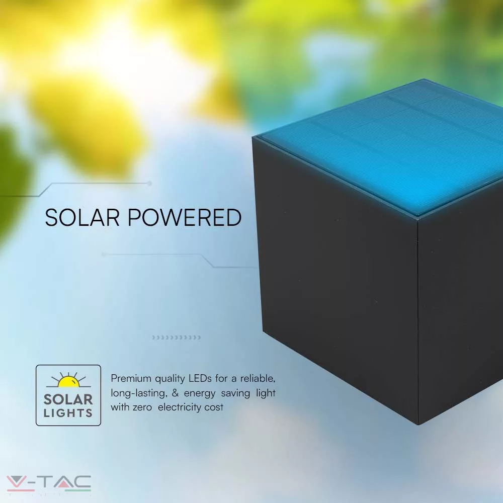 9W COB LED napelemes fali lámpa 1x2600mAh fekete IP65 9W COB LED napelemes fali lámpa 1x2600mAh fekete IP65