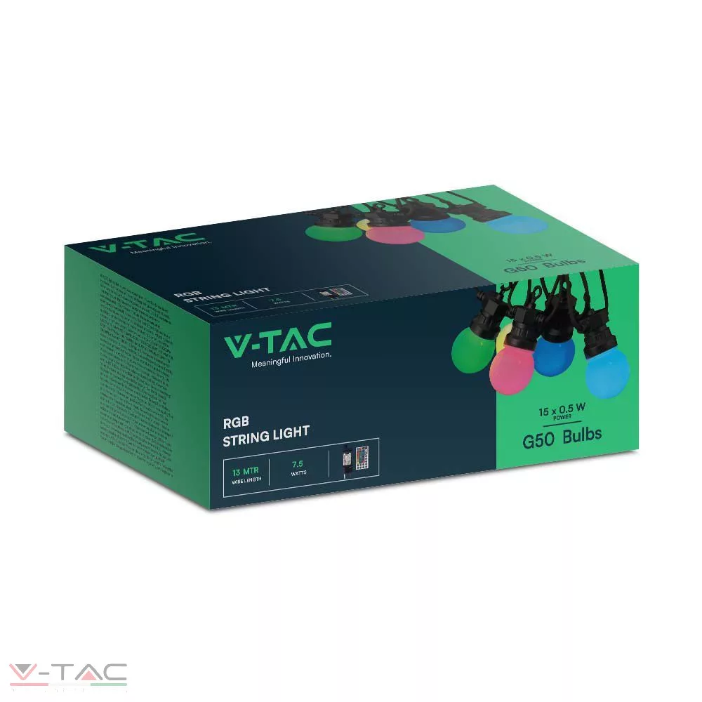 Színes füzér dugvillával 13 méter, távirányítóval - 23159 Színes füzér dugvillával 13 méter, távirányítóval - 23159