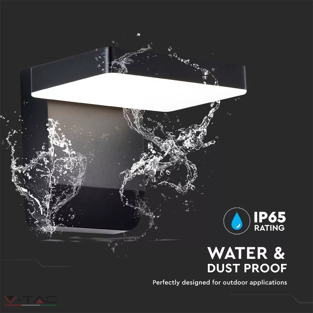 17W Fali lámpa fekete 4000K IP65 V-TAC 17W Fali lámpa fekete 4000K IP65 V-TAC