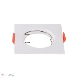 GU10 beépítőkeret fehér 2db/csomag négyszög - 6642 V-TAC