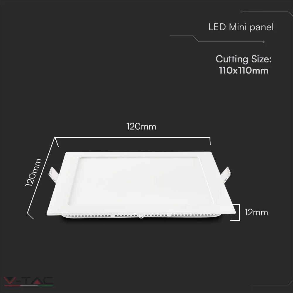 6W LED prémium panel négyzet 4000K - 214864 V-TAC 6W LED prémium panel négyzet 4000K - 214864 V-TAC