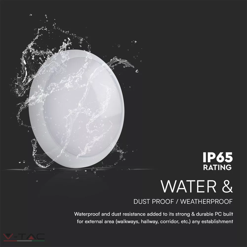 8W/16W/20W LED Mennyezeti lámpa beépített érzékelővel SAMSUNG chip IP65 - 804-24 V-TAC 8W/16W/20W LED Mennyezeti lámpa beépített érzékelővel SAMSUNG chip IP65 - 804-24 V-TAC